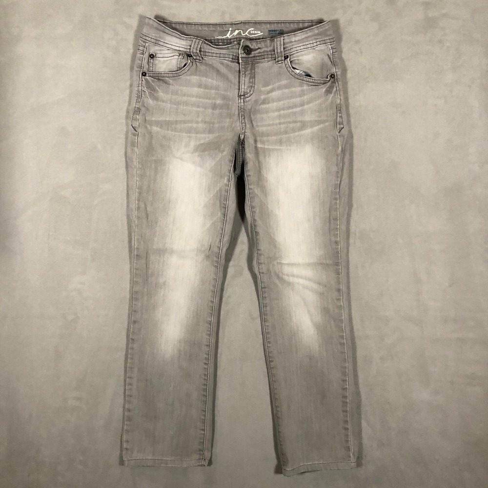 INC Jeans Womens Size 4 Faded Black Gray Skinny Leg Curvy Fit